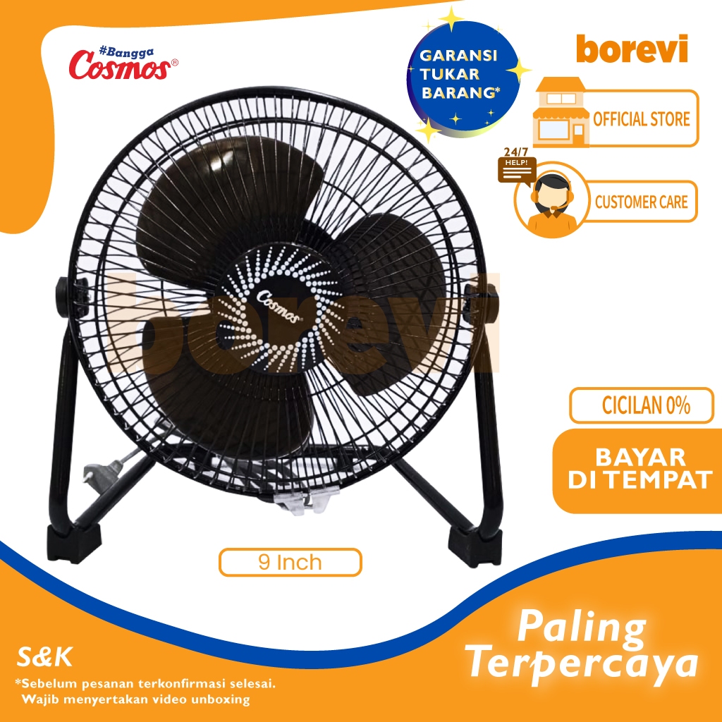 Cosmos 9pda Desk Fan 9" Inch Kipas Angin Meja Duduk Besi 9 Pda