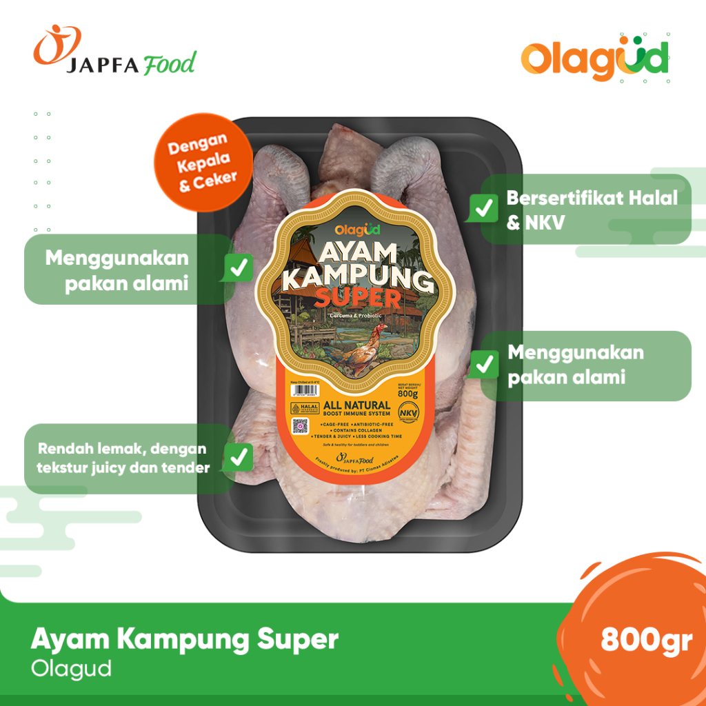 

Olagud Ayam Kampung Super Fresh Probiotik 800gr