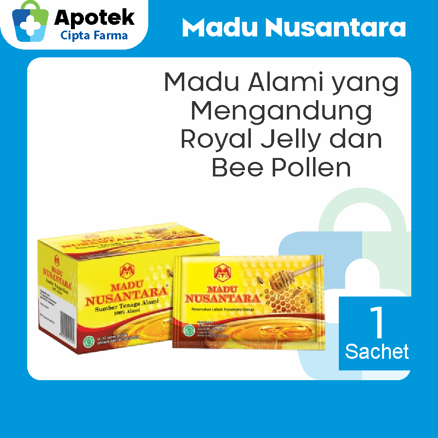 

Madu Nusantara Sachet Madu Asli 100% Tanpa Campuran Royal Jelly Bee Pollen Madu Daya Tahan Tubuh Stamina Panas Dalam Radang Tenggorokan Sariawan Bibir Kering dan Pecah Demam Pilek Batuk dan Kesehatan Kulit