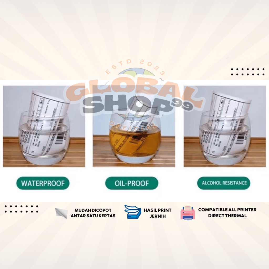 

InJO Kertas Thermal Label Sticker Barcode 500 pcs Ukuran A6 100 x 150