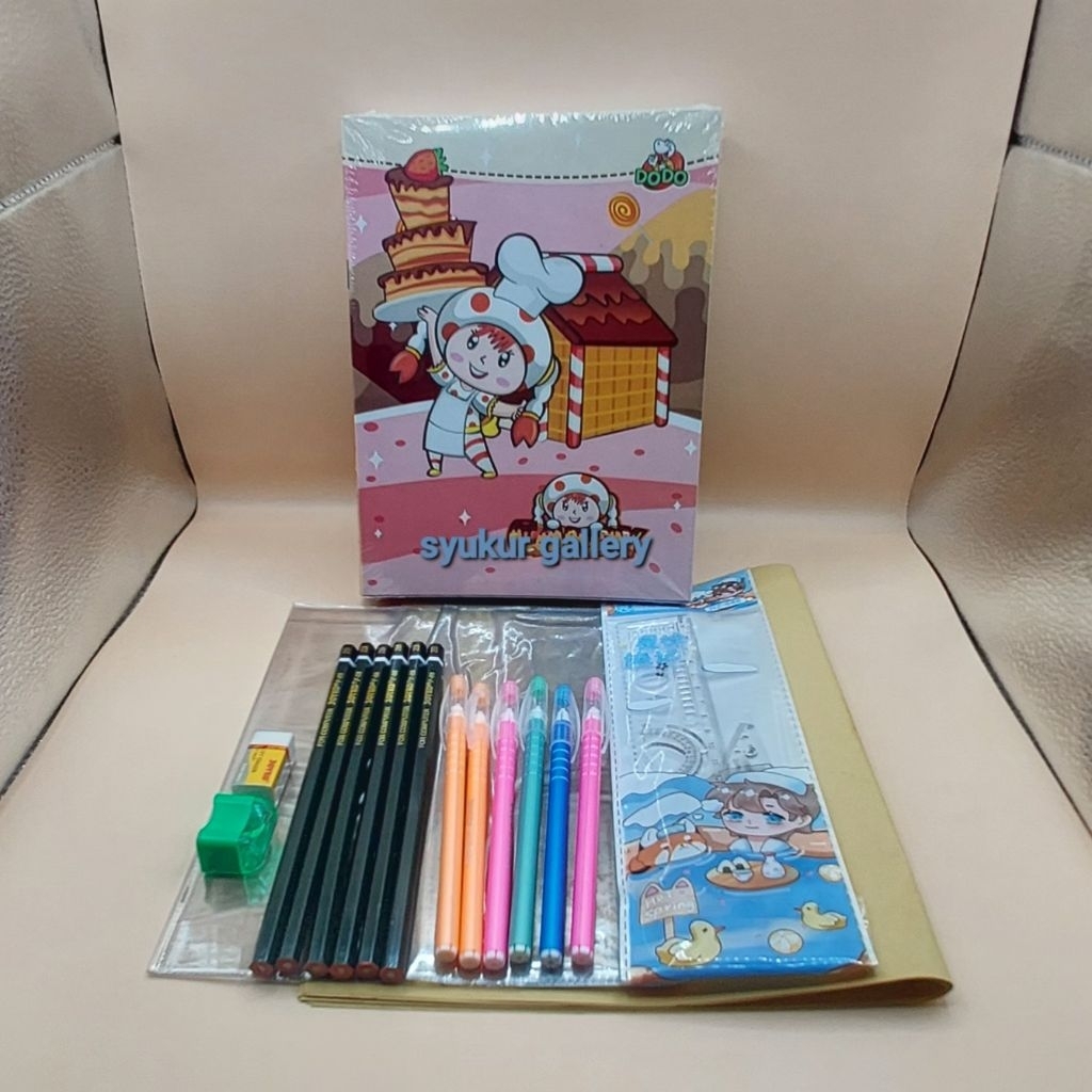 

Buku 38 Lembar murah 1 Set 8 IN 1 / Buku tulis 38 lembar 1 set Paket Lengkap masuk sekolah