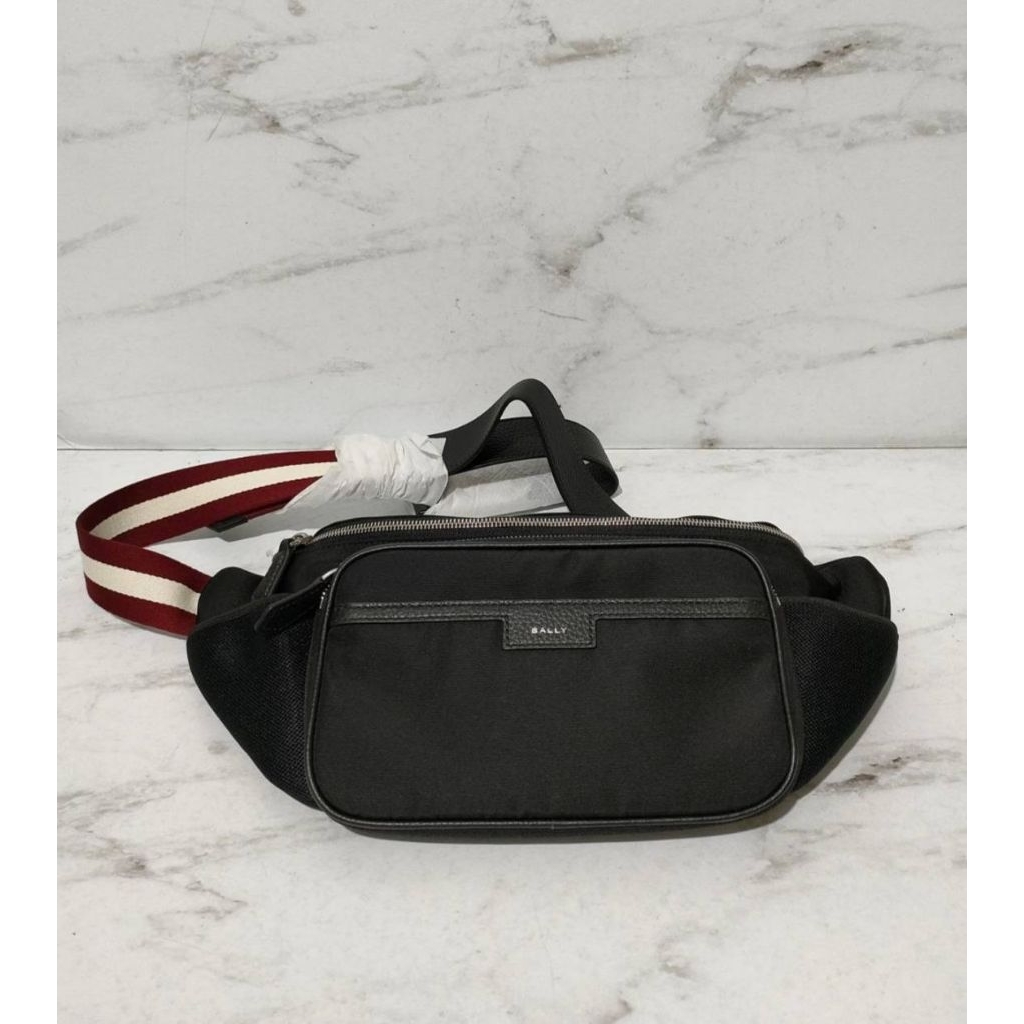 Bally Code Nylon Belt Bag Black