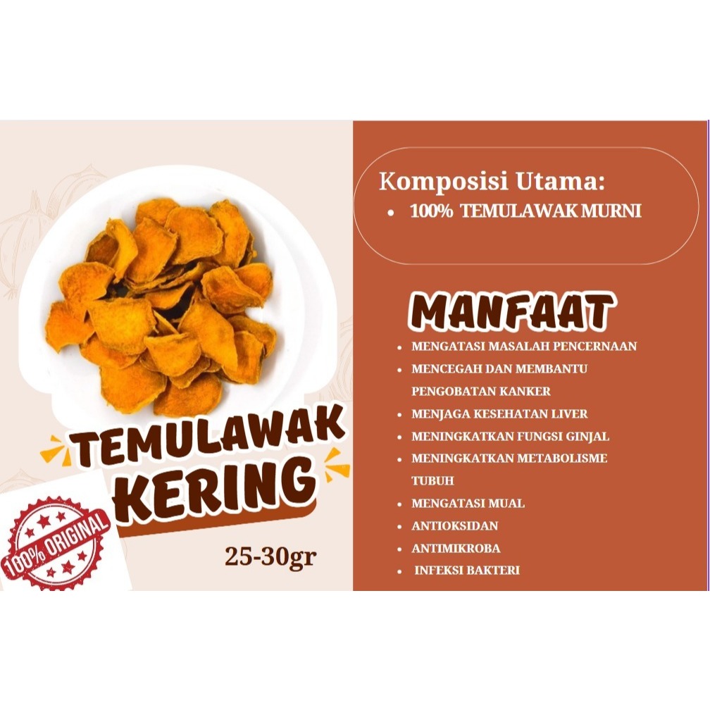 

1 kg temulawak temu kuning kunyit kering sinar matahari