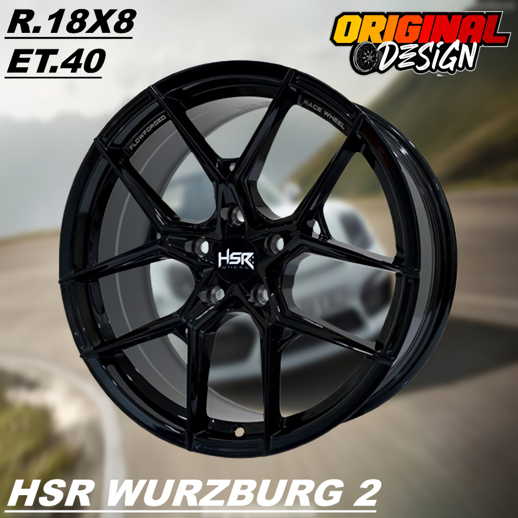 Pelek Mobil CIVIC, HRV, CRV, ACCORD, Ring 18 Model Cabang Velg HSR WURZBURG R18