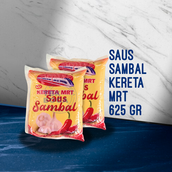 

Saus Sambal Cap Kereta MRT ( 625 gr ) Sauce Cabe Pedas Bantal Sachet