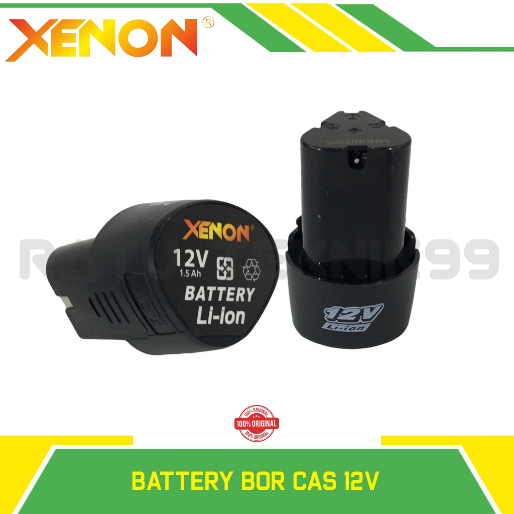 BATERAI 12V MESIN BOR CAS 12 v CORDLES DRILL XENON