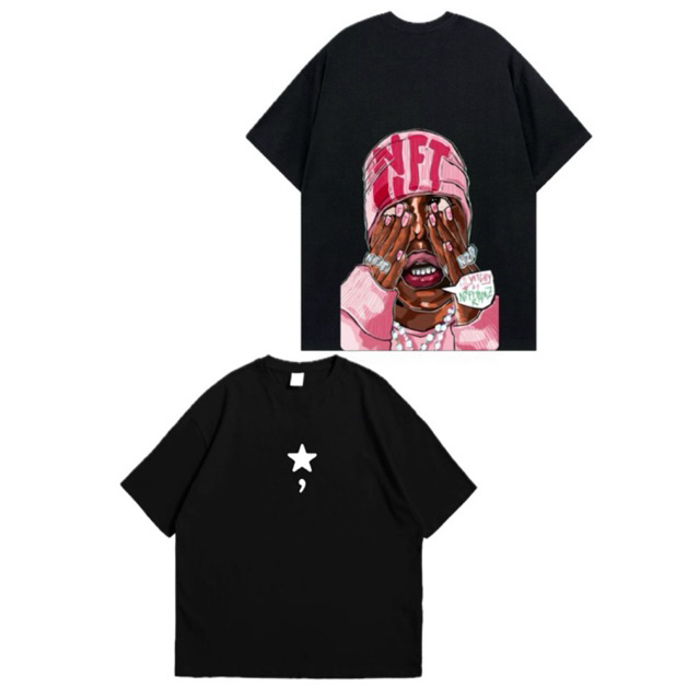 kaos hitam oversize Heavyweight Cotton Combed 16's || *,