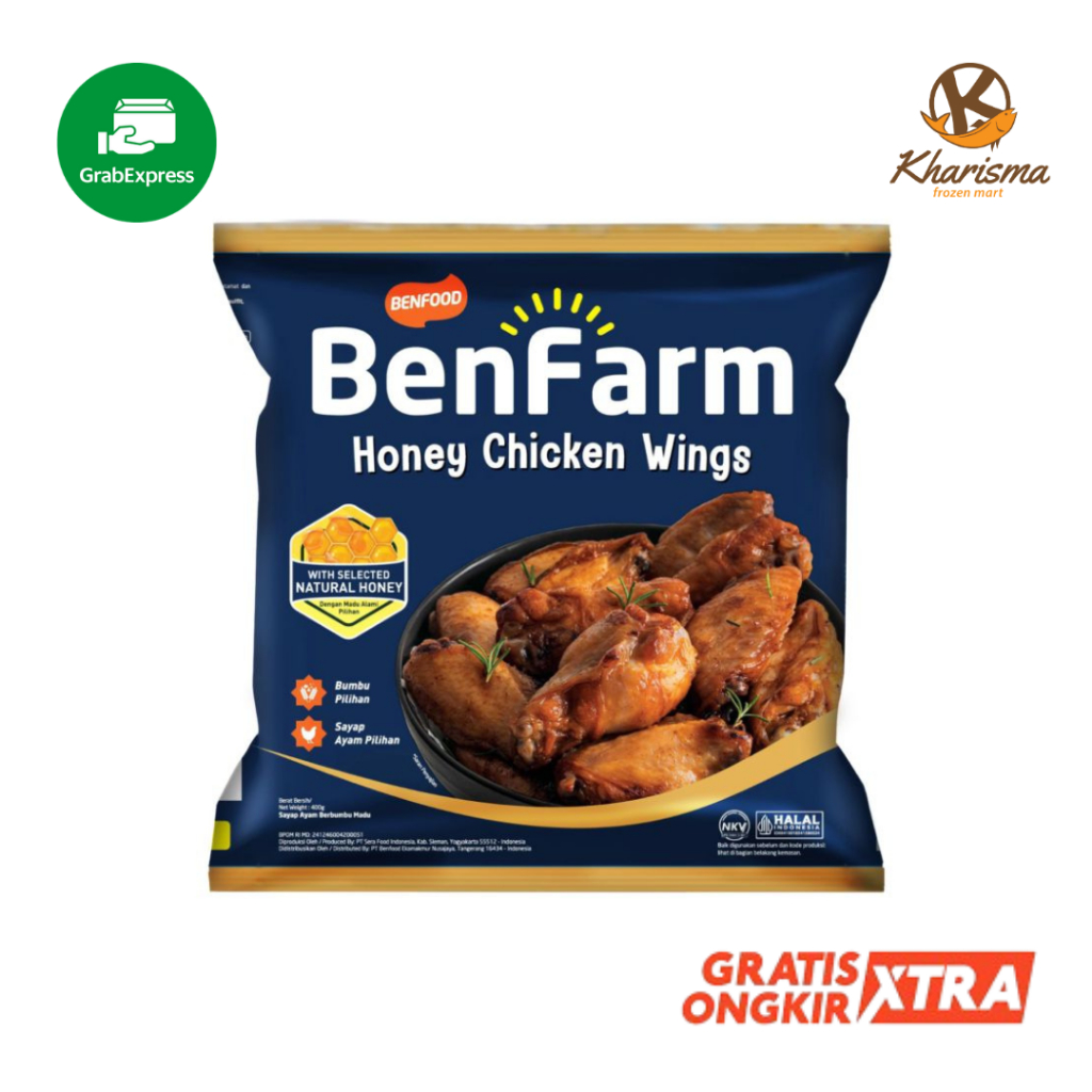 

Benfarm Honey Chicken Wing 400g Makanan Frozen Food