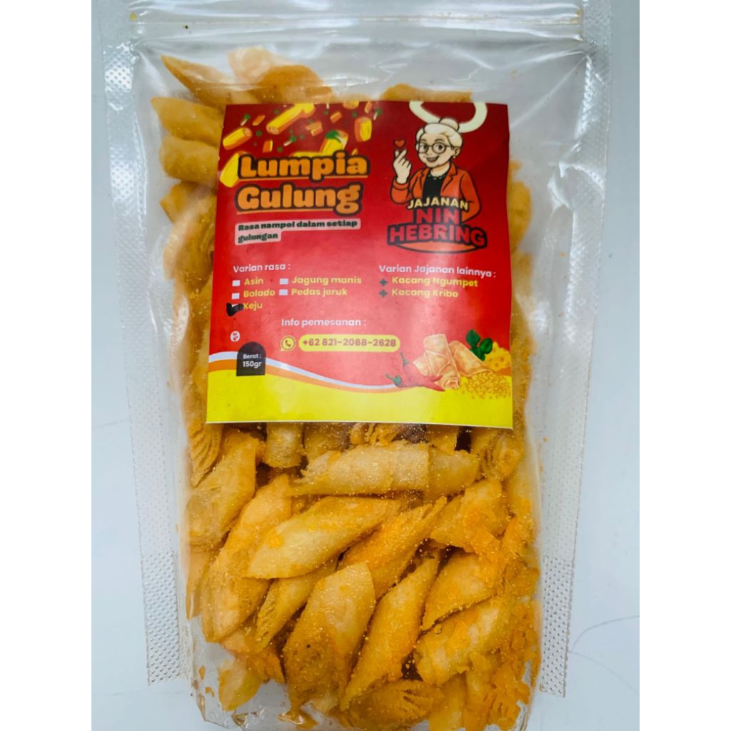 

snack makanan ringan lumpia gulung rasa keju
