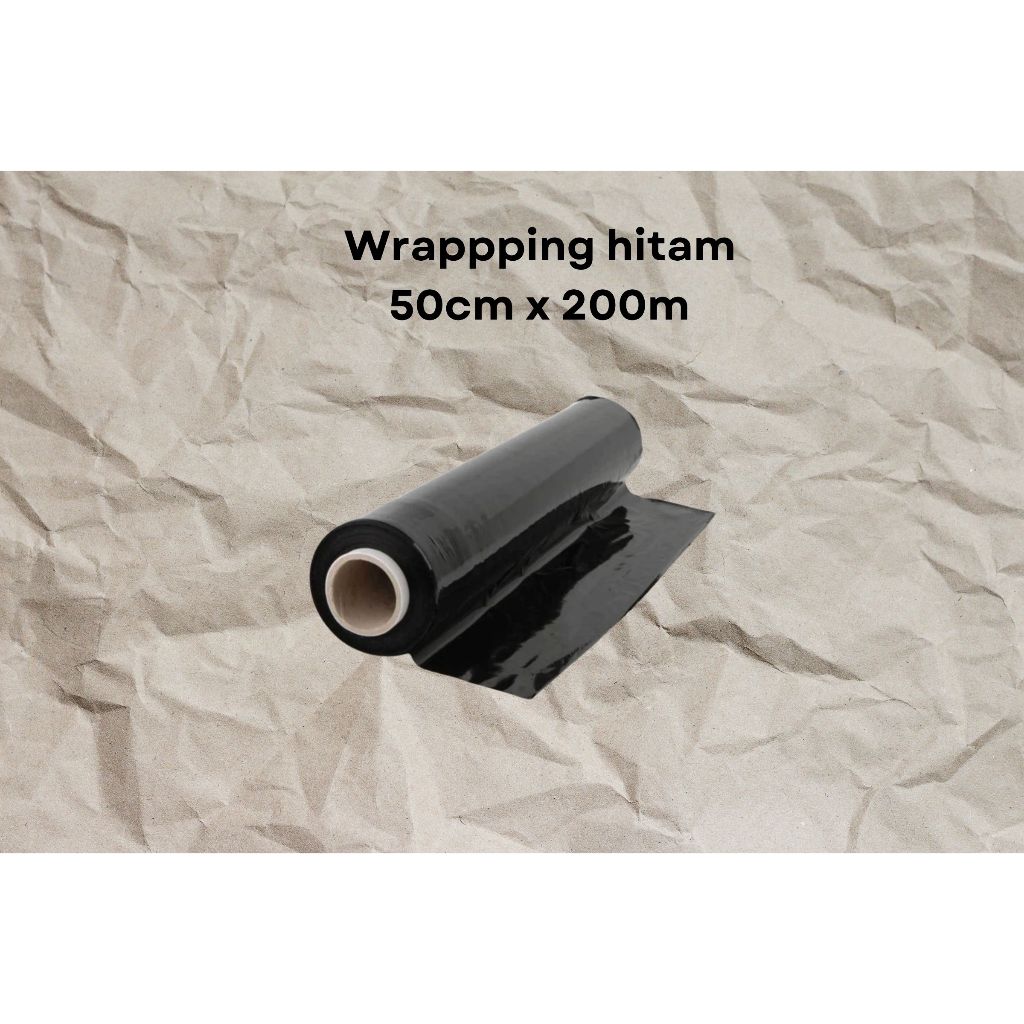 

Plastik Wrapping/Strecth Film Hitam 50 cm x 200 meter x 17 micron