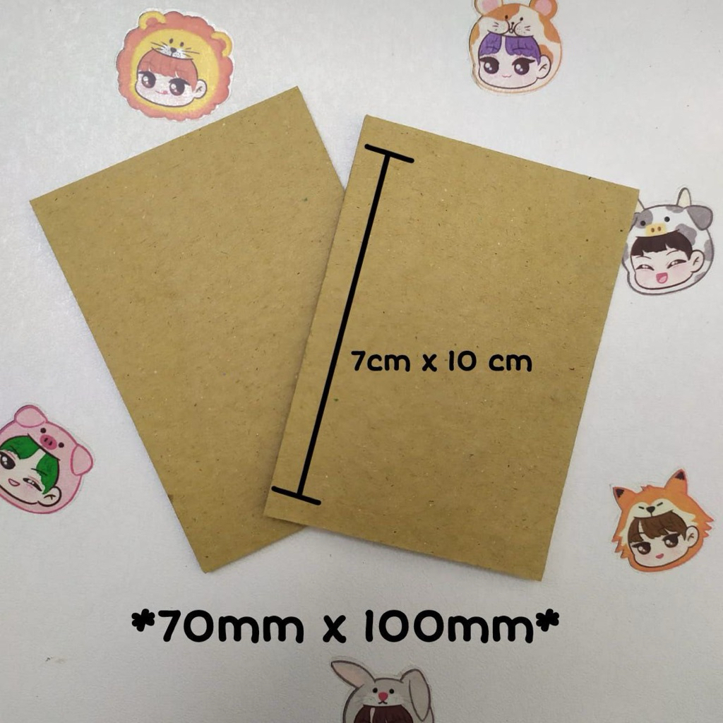 (7x10 cm) YELLOW BOARD/KARTON BOARD /KARTON HARD BOARD/karton packing photocard