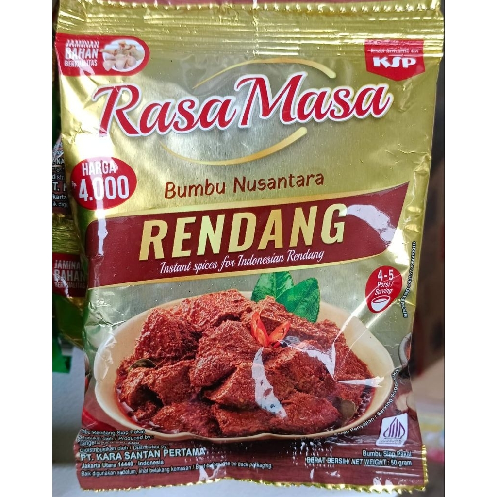 

rasa masa bumbu 1 pcs varian rendang.opor ayam.gulai ayam