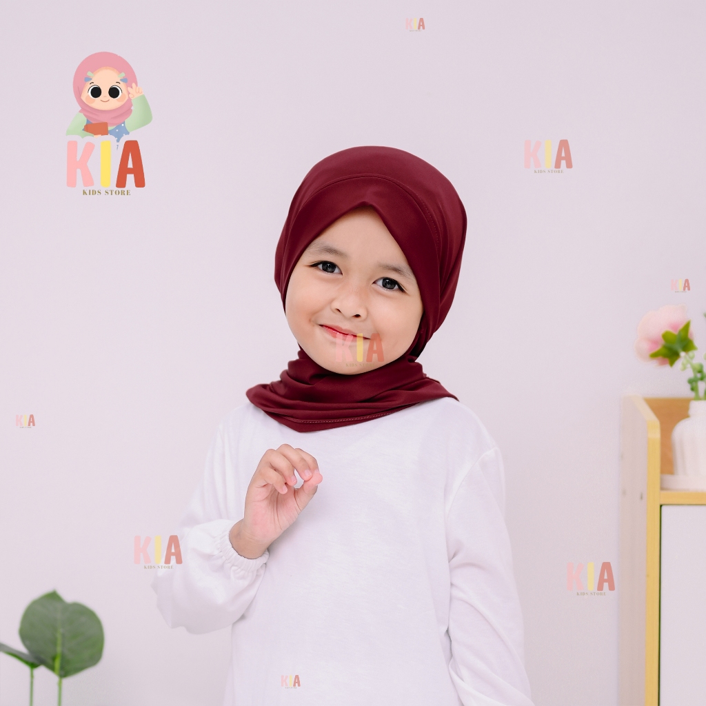 Jilbab Segitiga Instan Malay Anak Usia 1-3 th | Jilbab Segitiga Malay Anak Spandex Jersey
