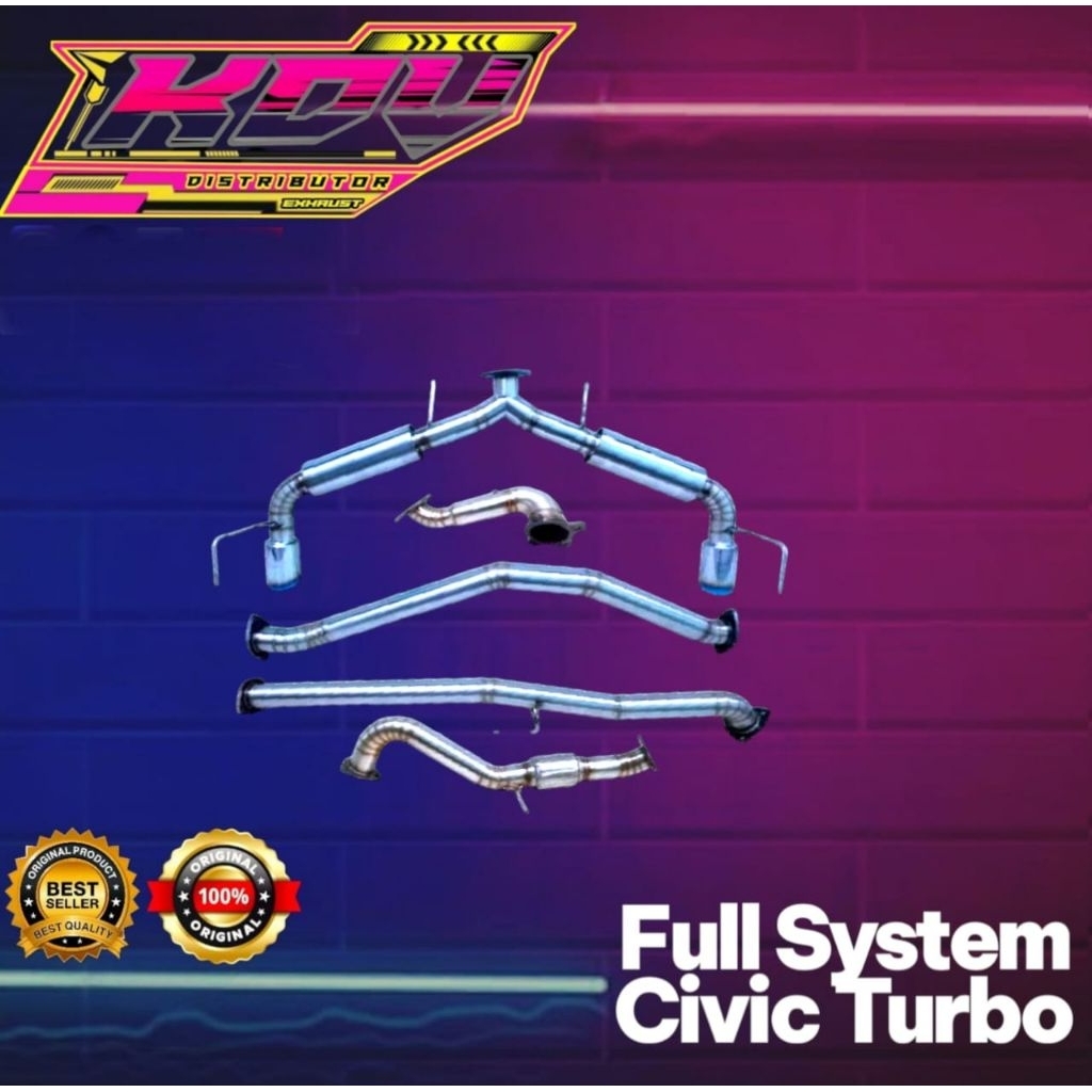 Knalpot full sistem civic turbo