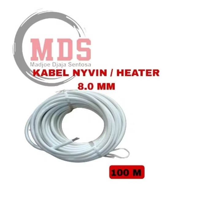 kabel nyvin 8mm / kabel tahan panas 8mm / kabel nyvin 8mm / kabel heater 8mm / 100m