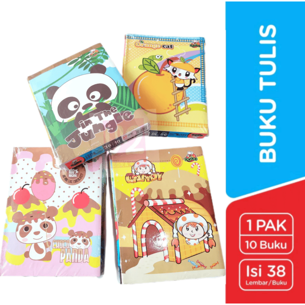 

(10 PCS) Buku Tulis Murah SIDU / DODO / SON BATIK isi 38 / 30 lembar 1 Pak