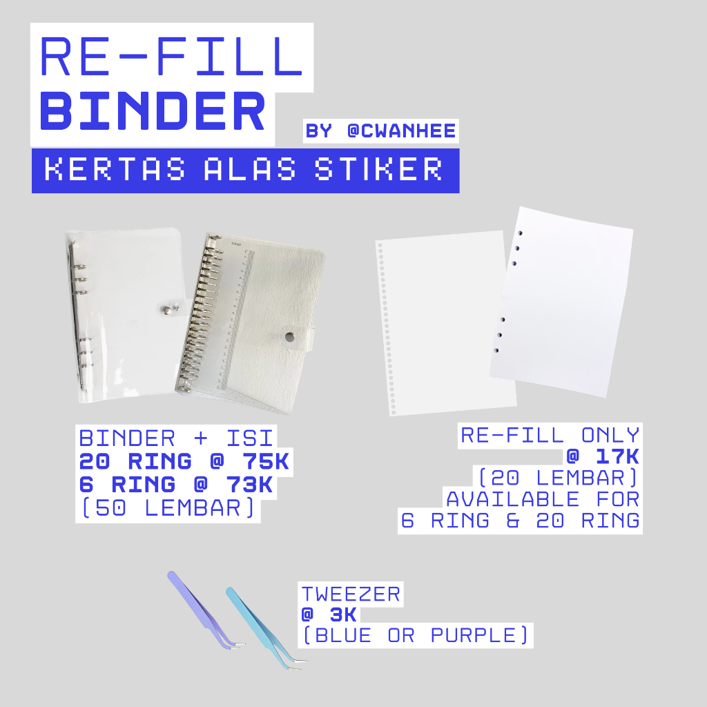 

[PELUNASAN] RE-FILL KERTAS ALAS STIKER by @cwanhee