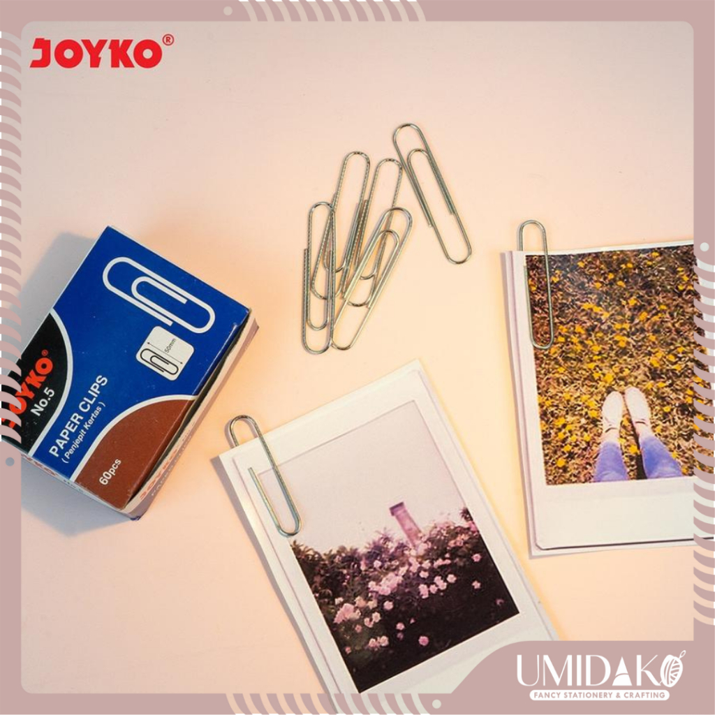 

[UMIDAKO] PAPER CLIP | KLIP KERTAS | PAPER CLIP NO 5 JOYKO ISI 60 PCS | JAPITAN KERTAS BESI SILVER