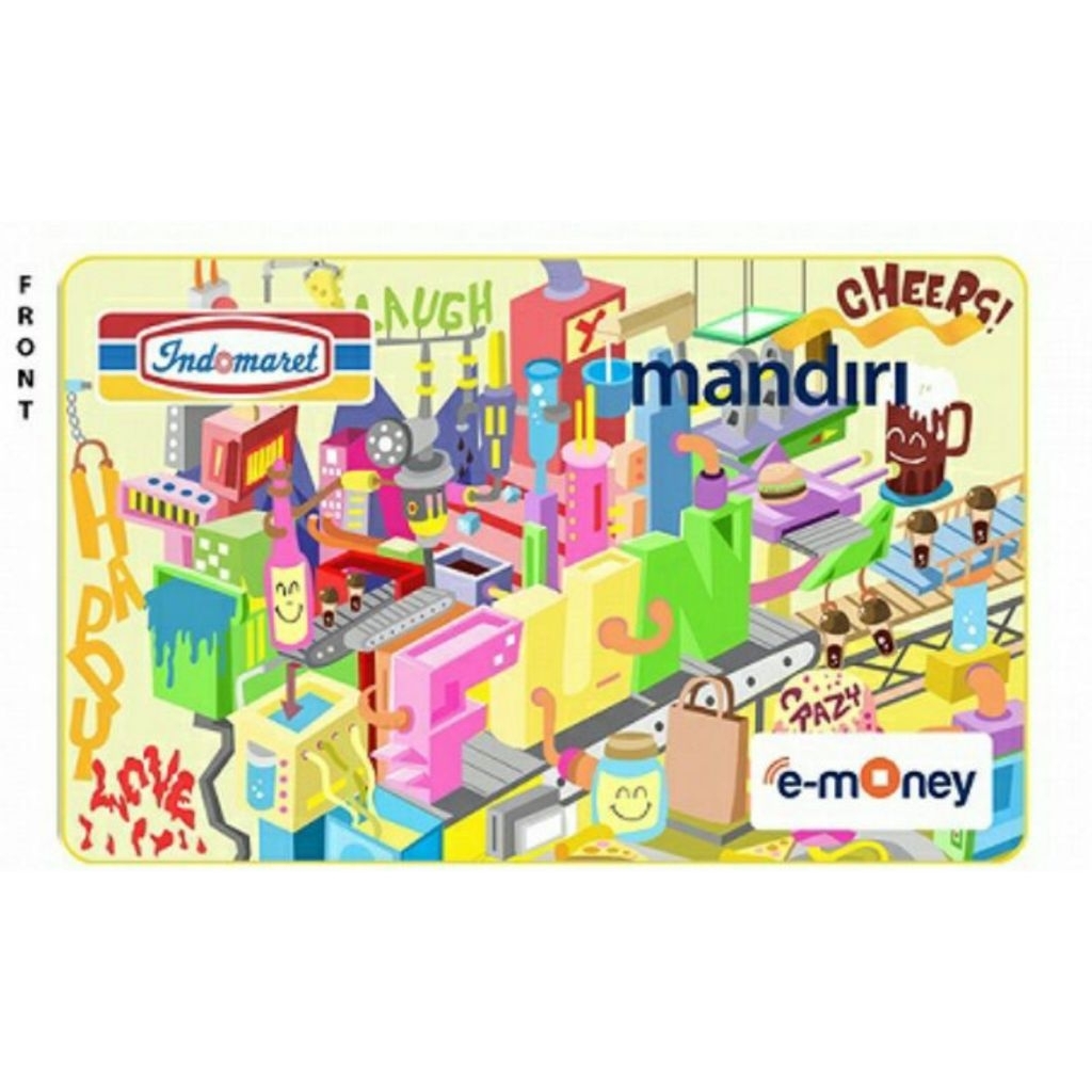 INDOMARET CARD FUN MACHINE Saldo 0 Original /Like eMoney eToll Flazz Tapcash or Brizzi