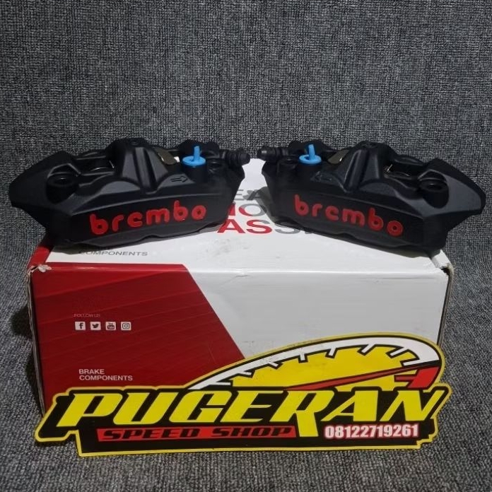 KALIPER BREMBO M4 BLACK 108 KANAN KIRI ORIGINAL