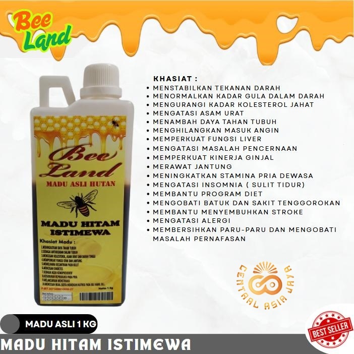 

MADU HITAM ISTIMEWA 1000g BEE LAND 100% ASLI MADU 1kg-CAJ