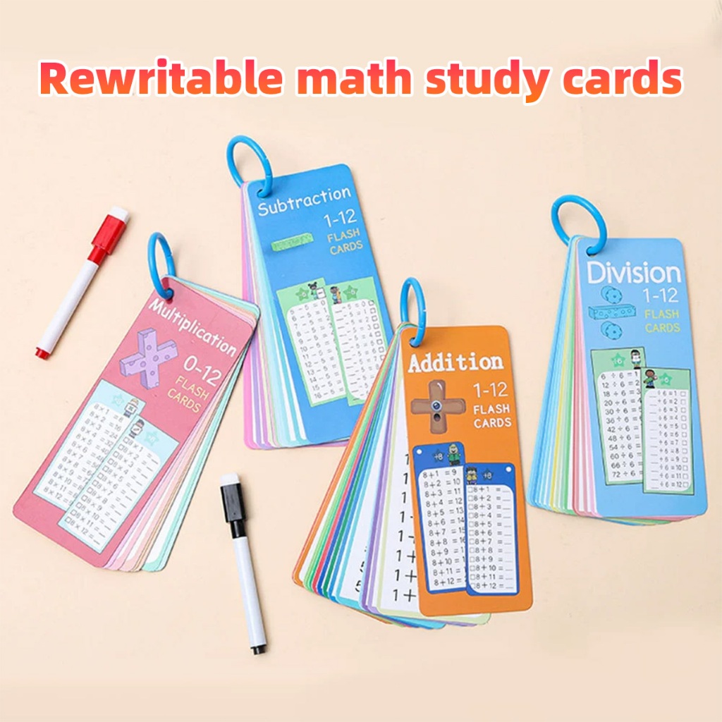 1 Set Flashcard Tabel Perkalian Pembagian Kartu Tabel Matematika Edukasi Anak Tabel Perkalian Pembag