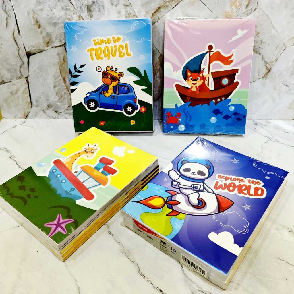 

SATU PACK ( 10 BIJI ) Buku Tulis Greebel 38 Lembar