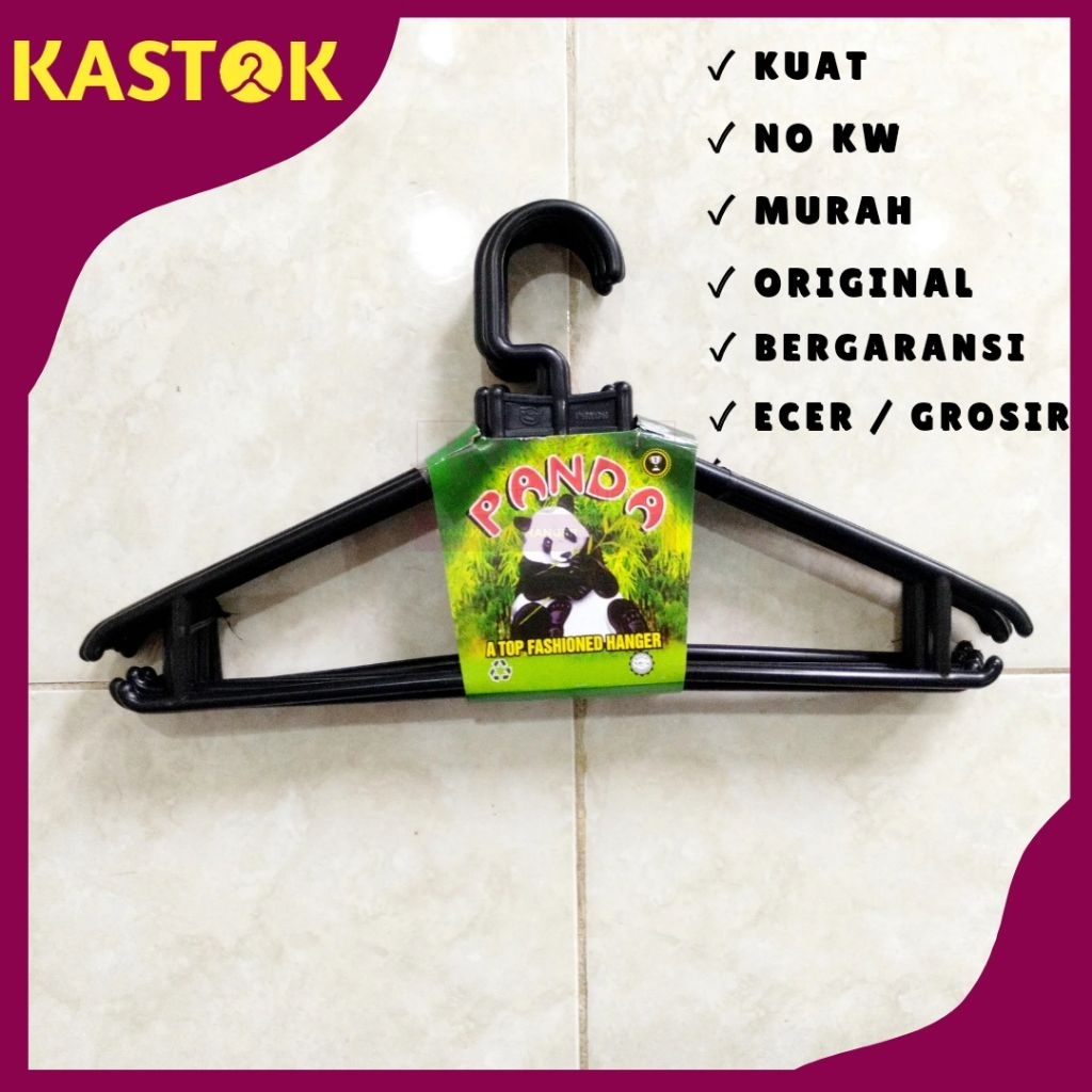Kapstok Hitam | Kastok Hanger Merk Panda / JD | Gantungan Baju | Kastok Baju