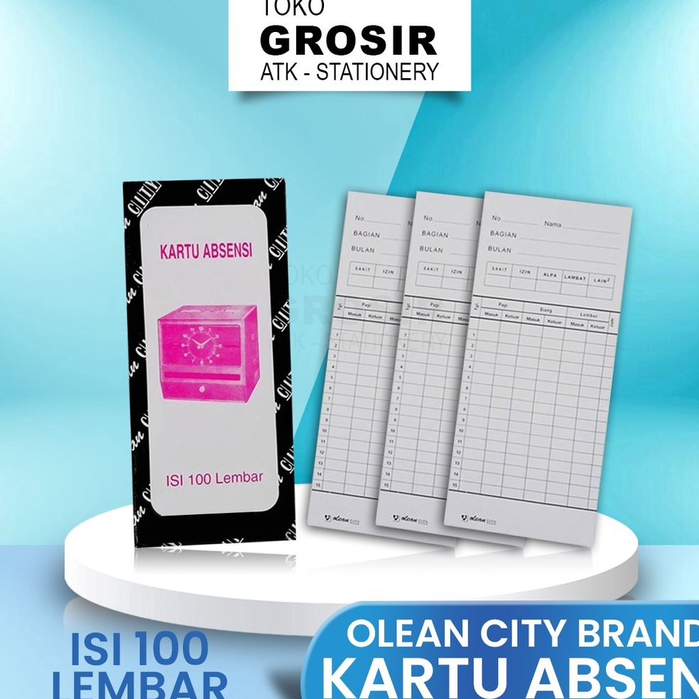 

KODE I62V Kartu Absensi absen manual ceklok amano 1 pack isi 1 lembar HITAM