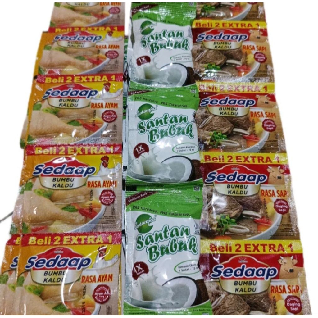 

PAKET COMBO HEMAT MASAK 10PCS SANTAN BUBUK+36 KALDU SEDAP