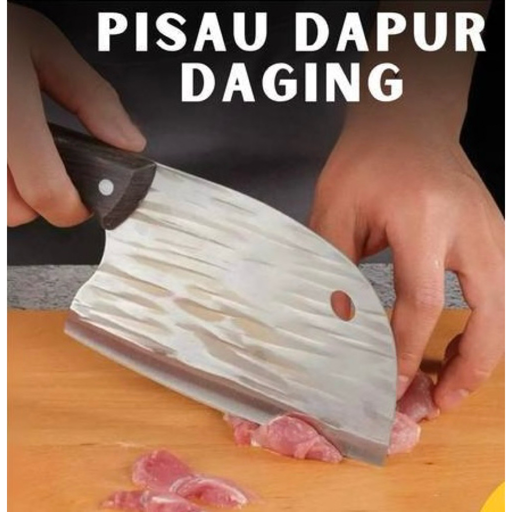 Pisau Daging Jepang Pisau Dapur Koki Super Tajam untuk Daging Sapi Ayam Ikan Mongolia Knife