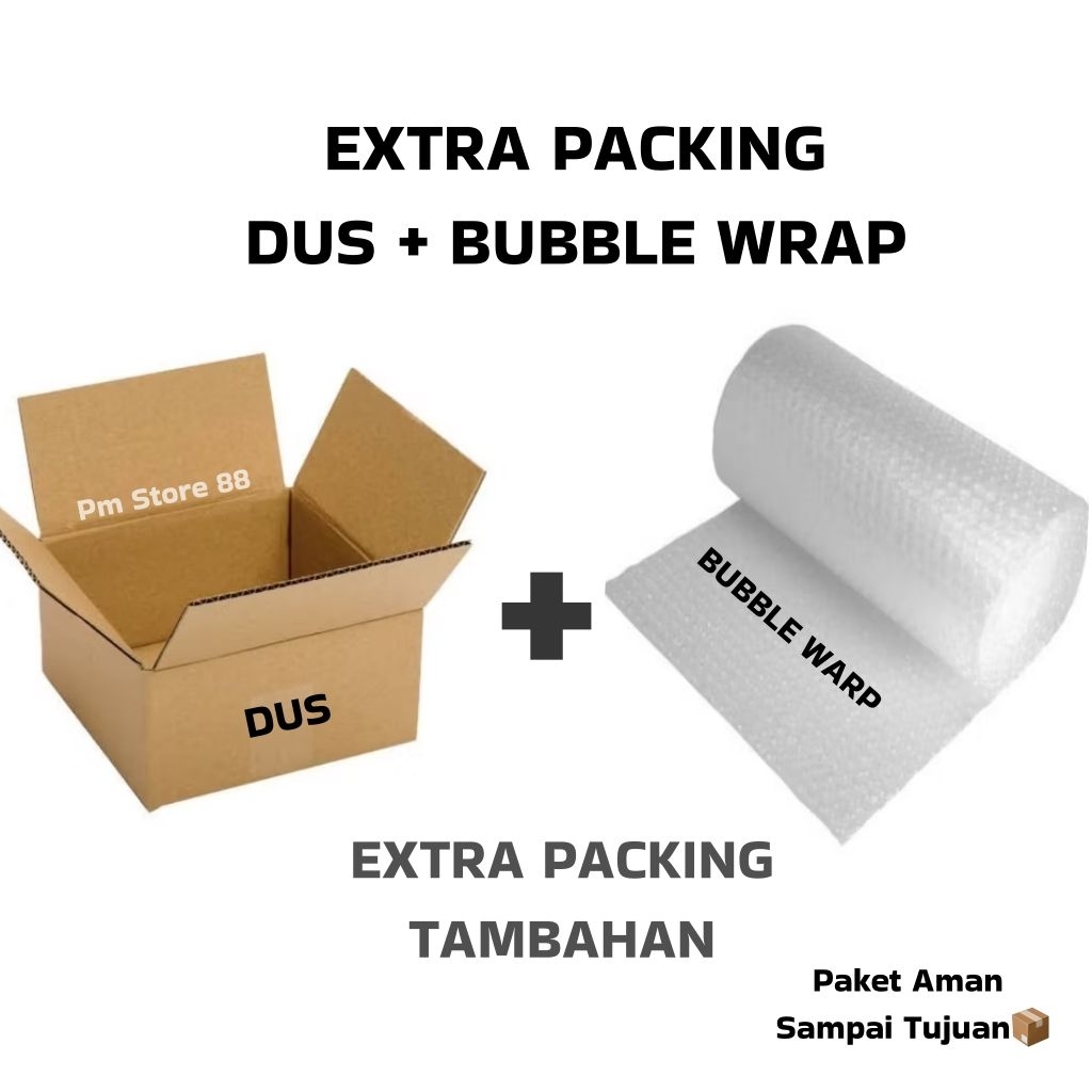 

EXTRA PACKING DUS + BUBBLE WRAP UNTUK MELINDUNGI BARANG DARI KERUSAKAN PENGIRIMAN PACKING KOTAK DUS EXTRA TAMBAHAN PAKET