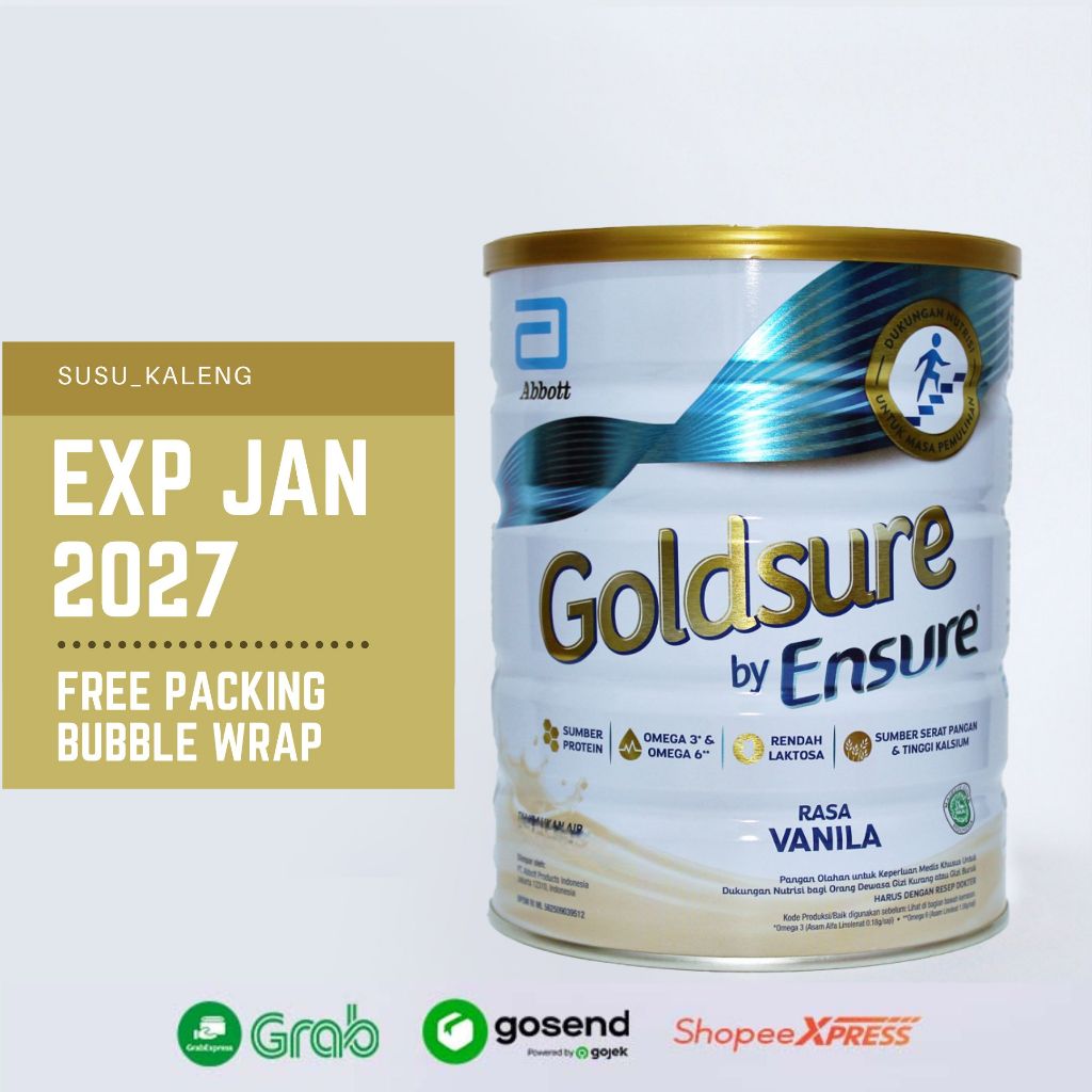 

Goldsure by Ensure 800 gr Rasa Vanila | Exp Januari 2027 | Grab&Gojek