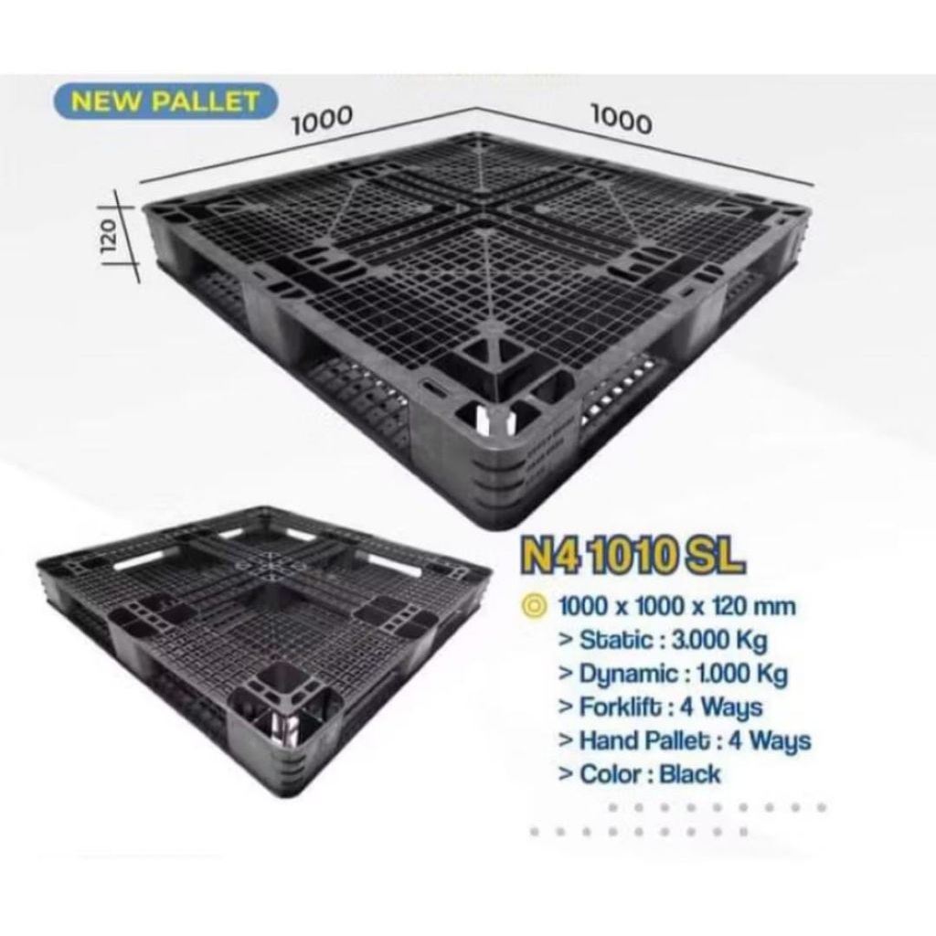 

palet pelastik bekas seperti baru ukuran 100x100x12