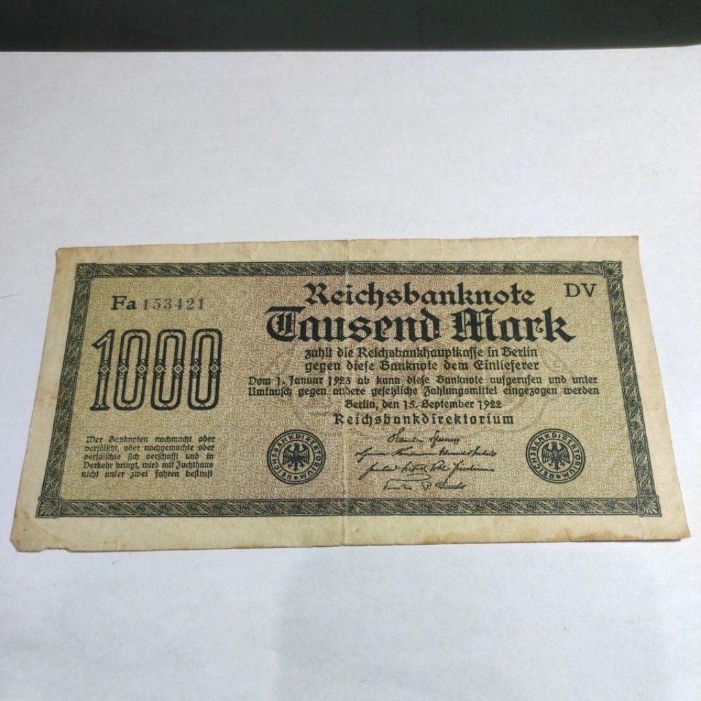 uang kertas kuno koleksi negara Jerman