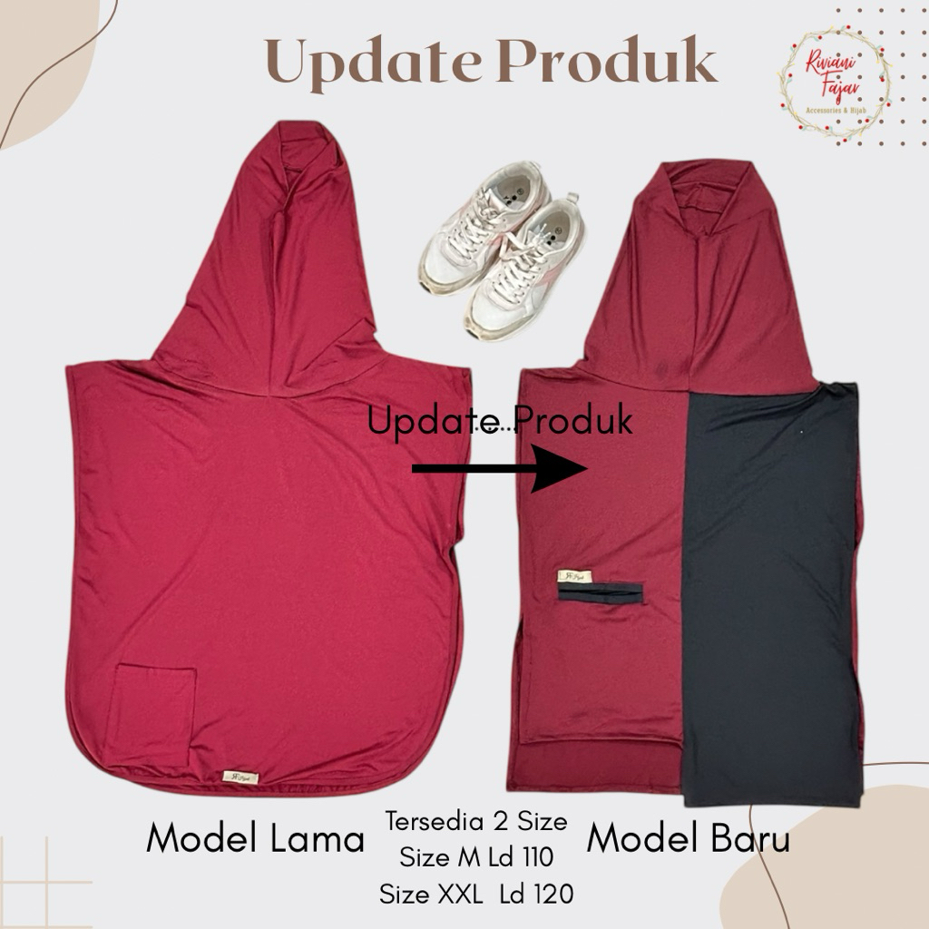 Hijab Rompi Sport  / Rompi Saku Kombinasi Jilbab Kerudung Olahraga Joging Senam Bersepedah Termurah