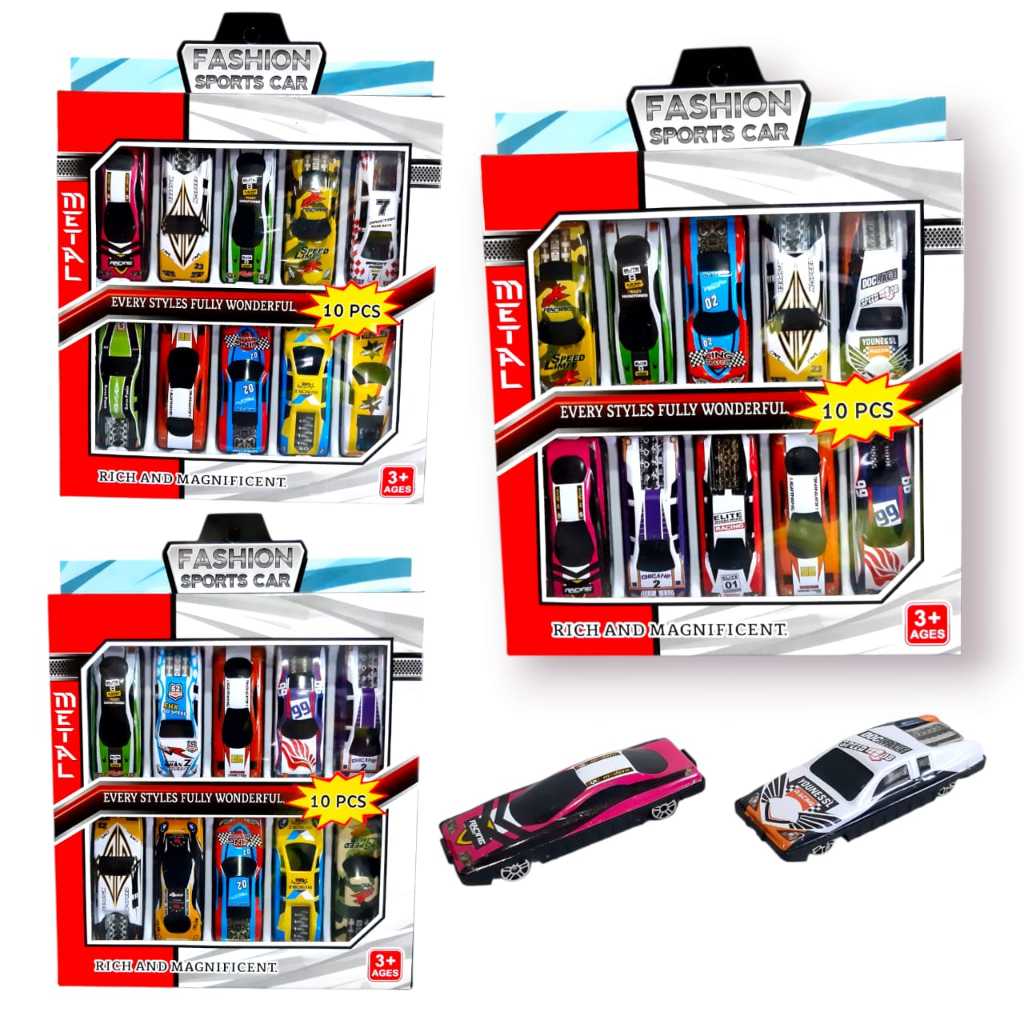 Planet Toyz - Mainan Anak Fashion Sports Car Isi 10 Pcs