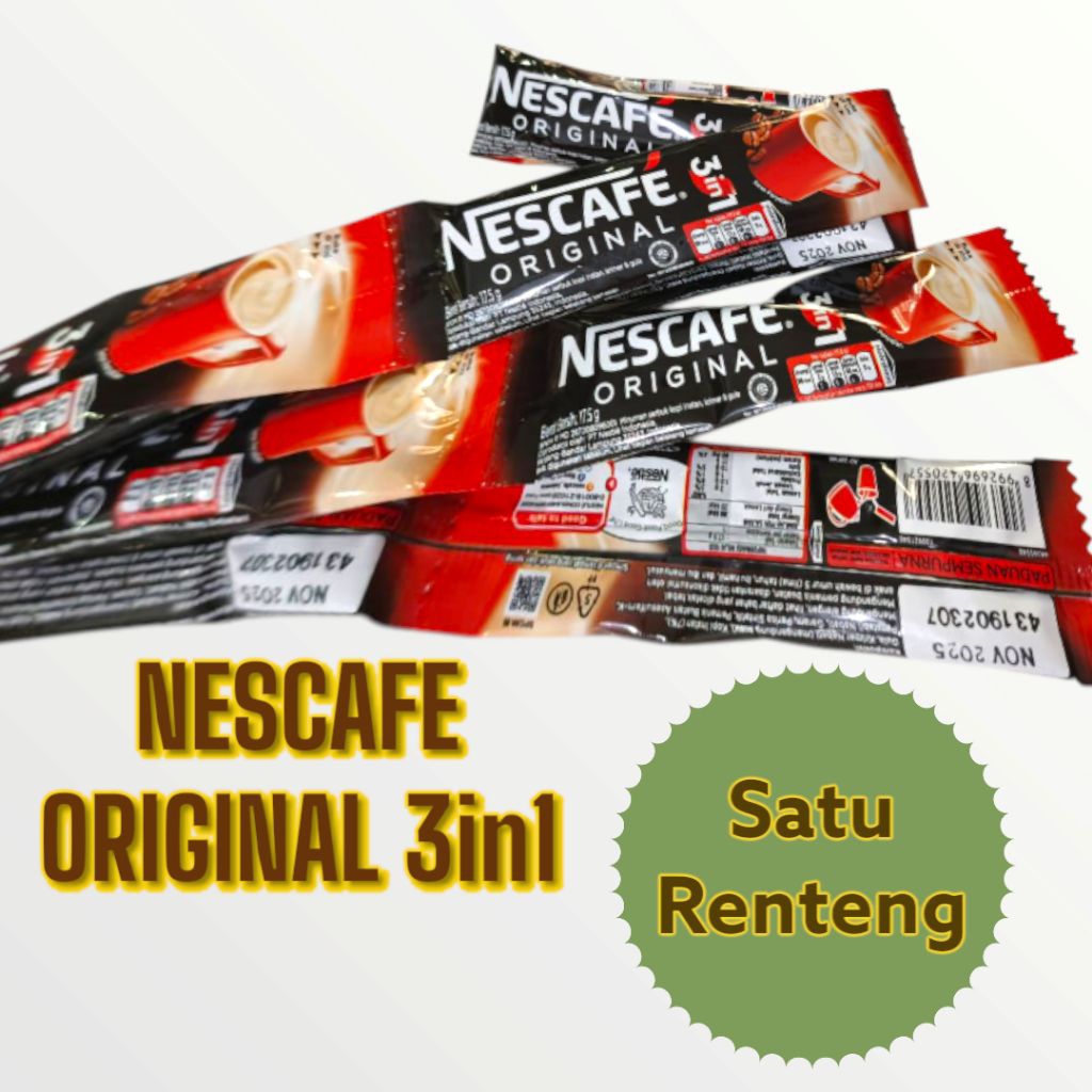 

NESCAFE ORIGINAL 3in1 1Renteng (10sachet x @17,5gr)