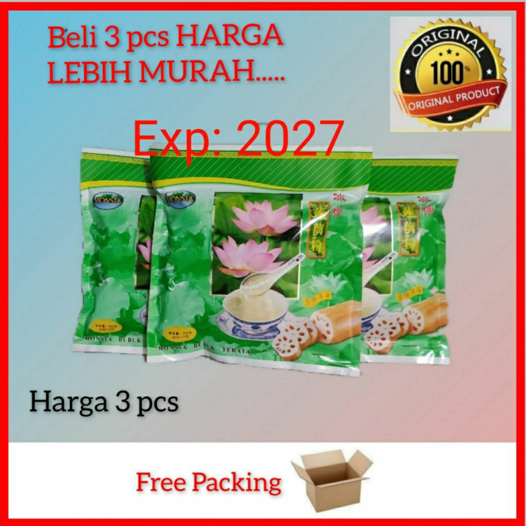 

Monsta bubuk teratai 300 gr/bubuk akar teratai/ Monsta
