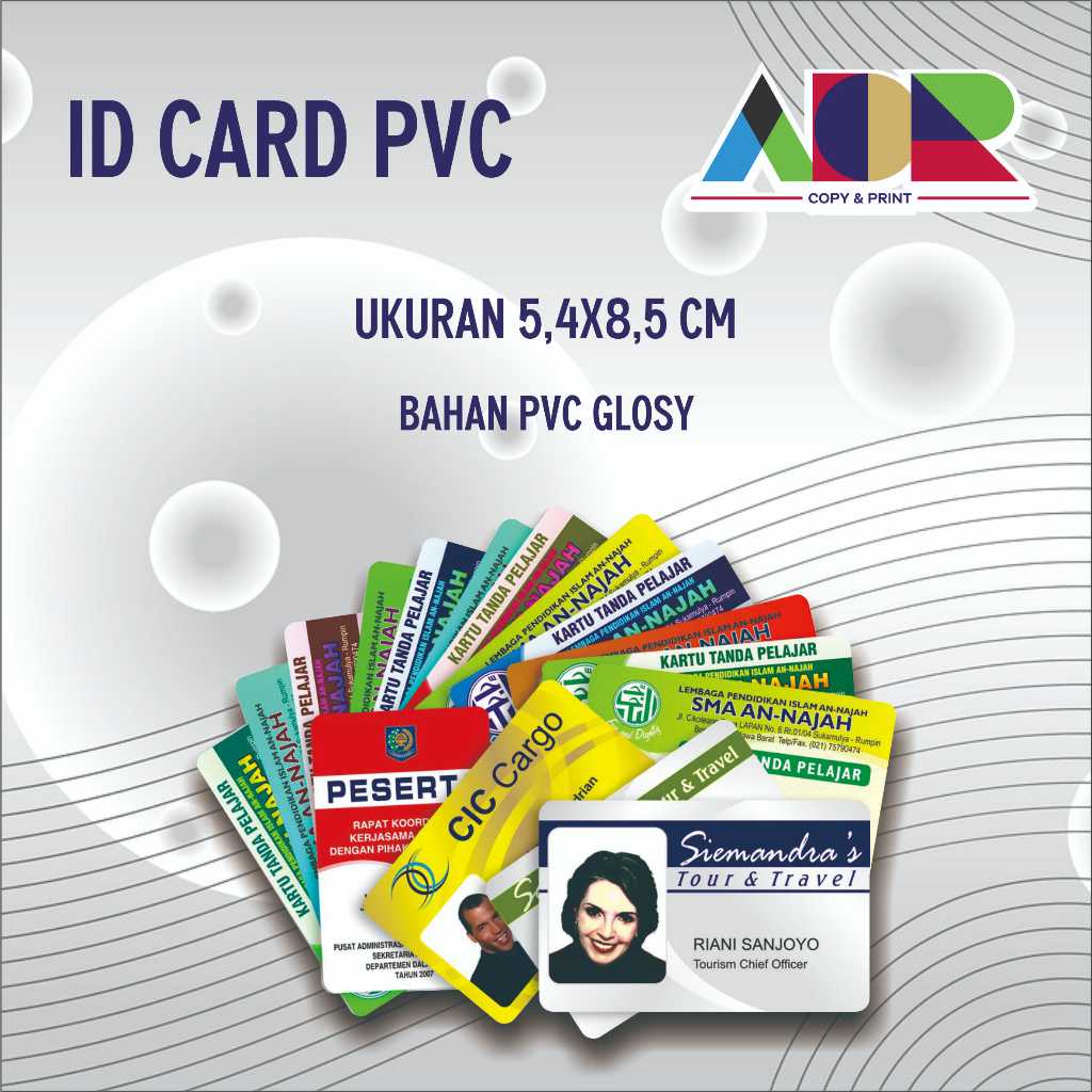 

ID Card PVC UKURAN 5.4x8.5 CM Cetak ID Card / Plastic PVC / Kartu Member / ID Card Karyawan Kartu Visitor
