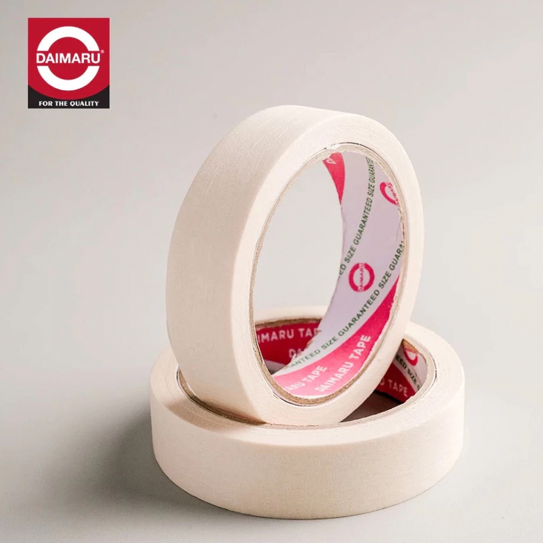 

Lakban Kertas DAIMARU Masking Tape 1 Inch | Solasi Kertas Daimaru