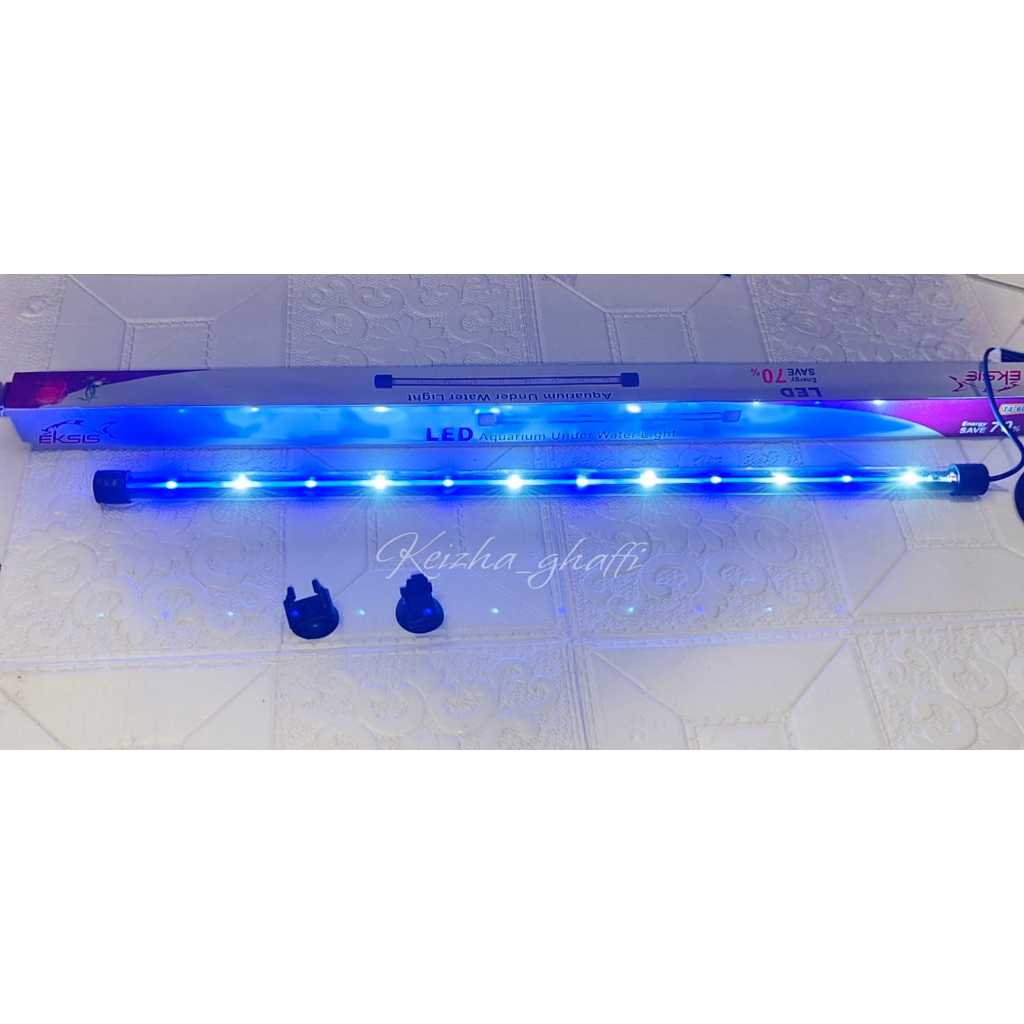 EKSIS Lampu celup aquarium LED PUTIH BIRU T4-60cm/LAMPU HIAS AQUARIUM / LAMPU AQUARIUM CELUP 60cm