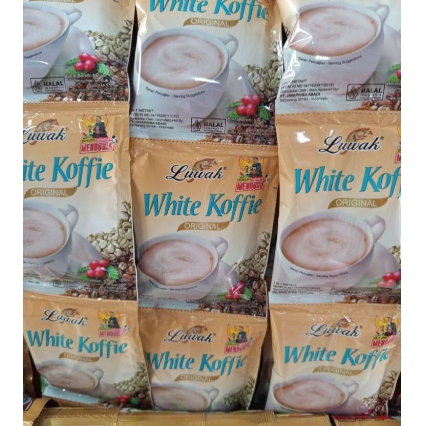 

LUWAK WHITE KOFFIE 1 RENCENG ISI 10 SACHET