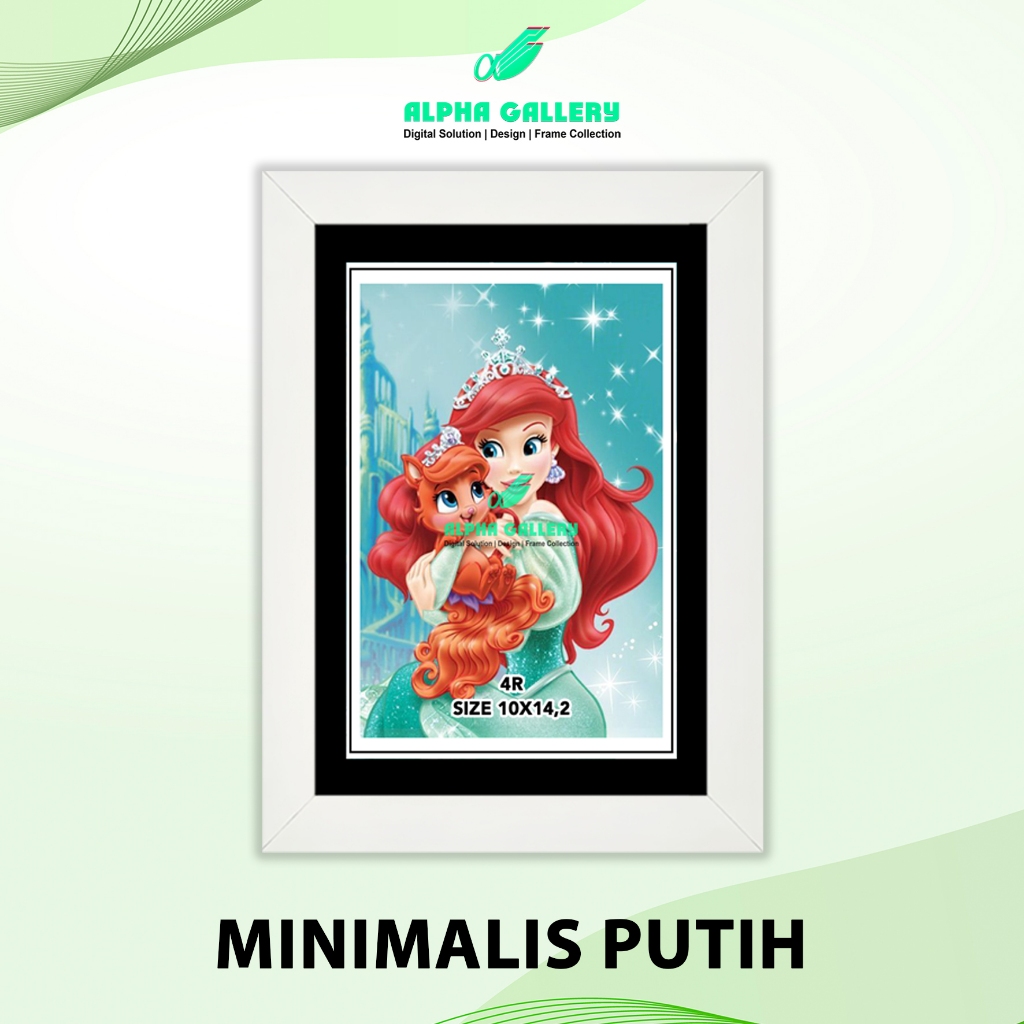 Pigura / Frame 4R Minimalis Putih
