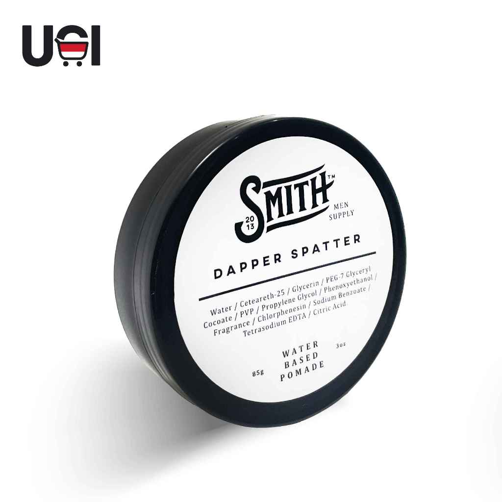 SMITH - Dapper Spatter Pomade Waterbased 85gr | Minyak Rambut Pria Styling | Pomade Rambut Pria Basa