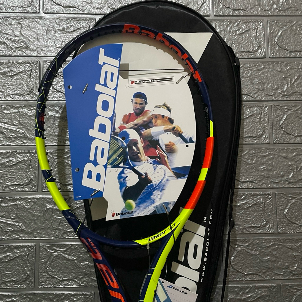 NEW RAKET TENIS LAPANGAN CARBON PREMIUM + SENAR DUNLOP S-GUT + TAS