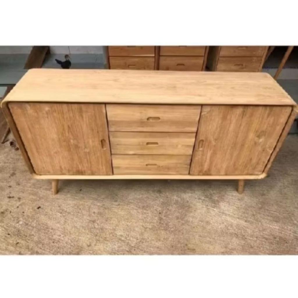 Bufet TV minimalis kayu jati Kabinet TV Kayu Jati