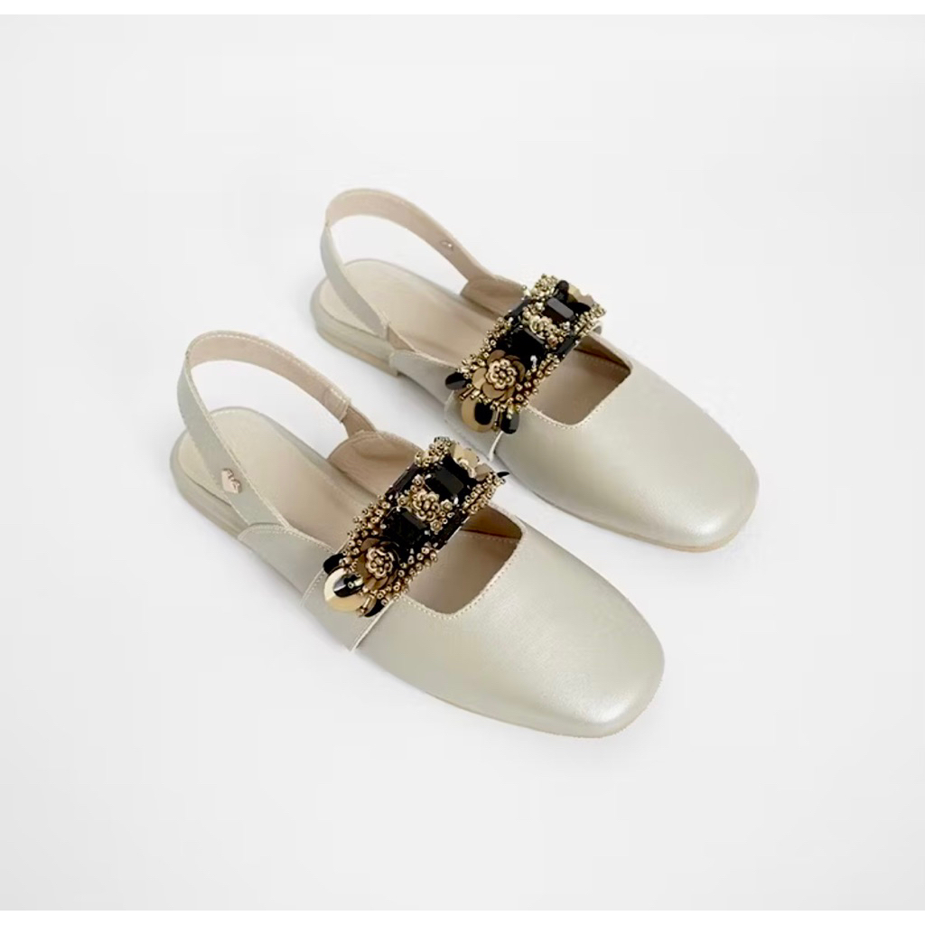 PVRA Sandal Wanita Odette Gold Preloved