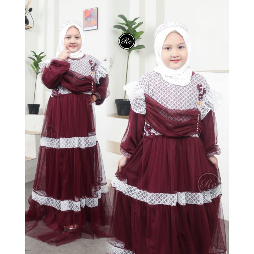 TIARA DRESS KONDANGAN LEBARAN COUPLE IBU & ANAK