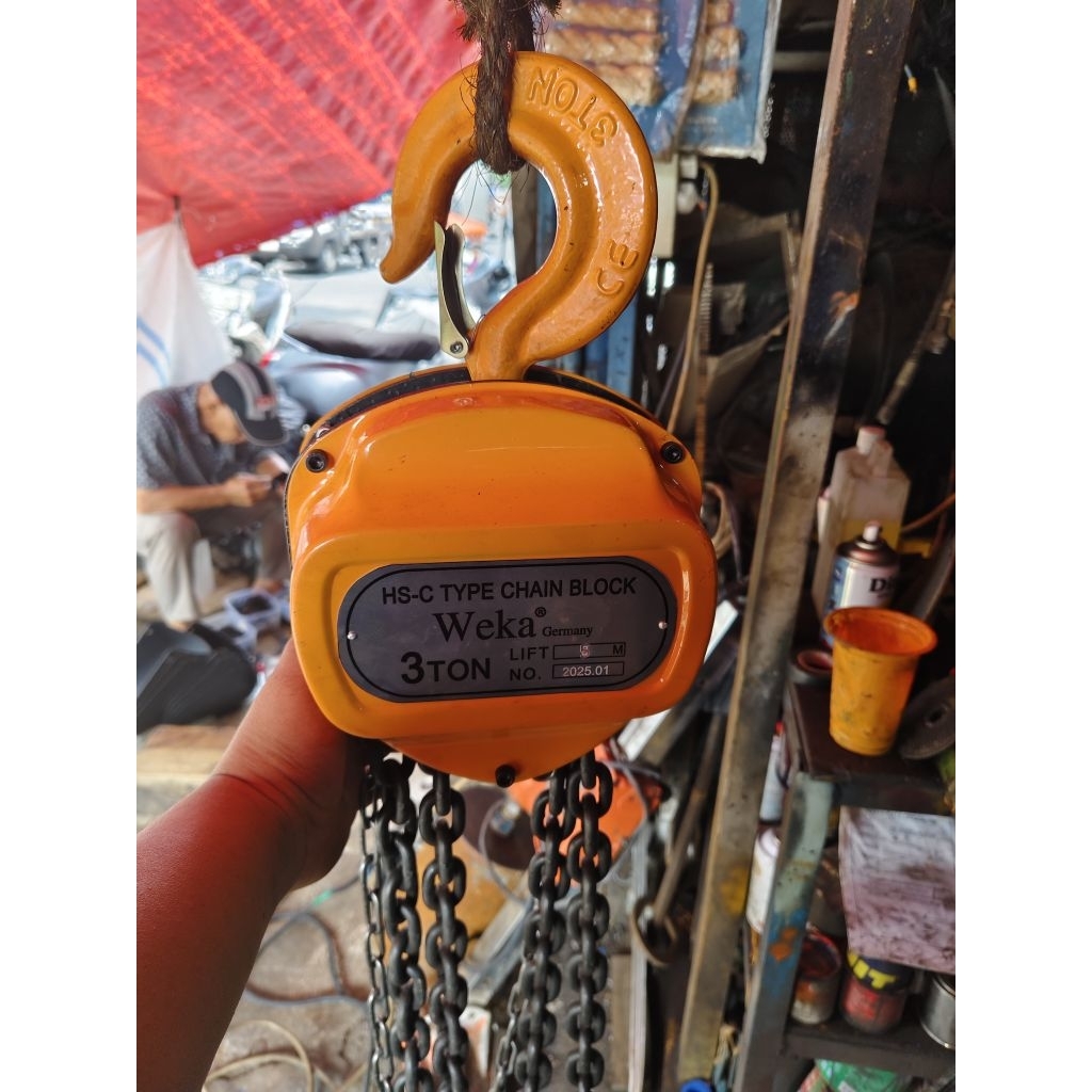 Chain block takel 3 ton x 15 meter katrol manual 3 ton x 15 meter